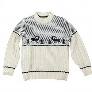 Jantzen, Large, White,  Reindeer Sweater
